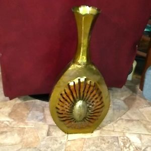 Metal, 13x27 inches Starburst vase. Stunning